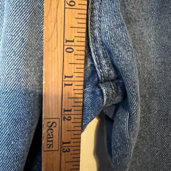 BoohooMAN Blue Jeans Straight Full Zip Up Leg Moto Relaxed Mens Size 34 - Picture 5 of 12